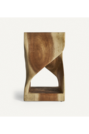 Acacia Wood Sculpted Side Table | Vical Home Maun | Oroatrade.com