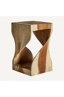 Acacia Wood Sculpted Side Table | Vical Home Maun | Oroatrade.com