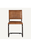 Brown Leather Cantilevered Dining Chair | Vical Home Chadron | Oroatrade.com