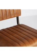 Brown Leather Cantilevered Dining Chair | Vical Home Chadron | Oroatrade.com