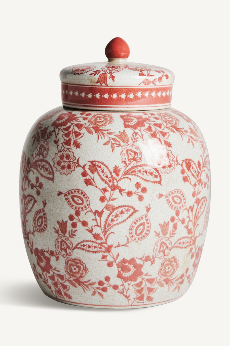 Red Foliage Porcelain Vase | Vical Home Celas | Oroatrade.com