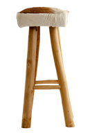 Furry Leather Stool | Vical Home Dallas | Oroatrade.com