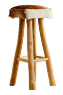 Furry Leather Stool | Vical Home Dallas | Oroatrade.com