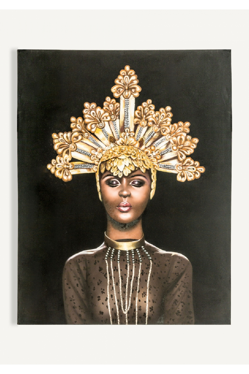 Golden Headdress Art Print | Vical Home Niurka | Oroatrade.com