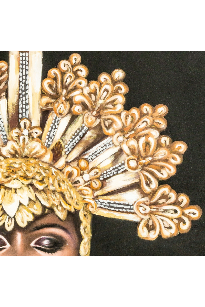 Golden Headdress Art Print | Vical Home Niurka | Oroatrade.com