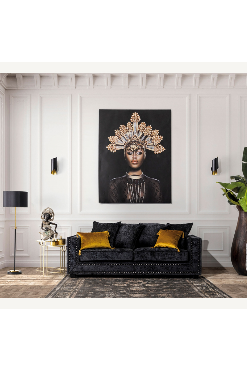 Golden Headdress Art Print | Vical Home Niurka | Oroatrade.com