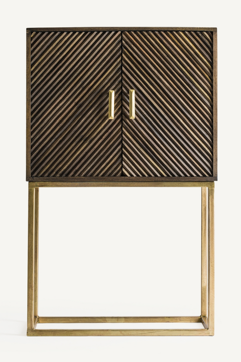 Gold 2-Door Bar Cabinet | Vical Home Kraj | Oroatrade.com