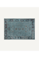 Turquoise Floral Area Rug 7'6" x 5' | Vical Home Suyay | Oroatrade.com