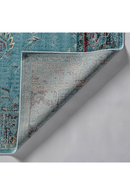 Turquoise Floral Area Rug 7'6" x 5' | Vical Home Suyay | Oroatrade.com