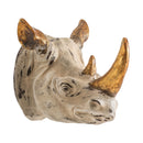 Cream Animal Bust | Vical Home Rinoceronte