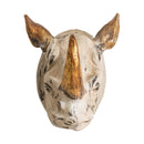 Cream Animal Bust | Vical Home Rinoceronte