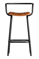 Brown Leather Seat Barstool | Vical Home Chadron | Oroatrade.com