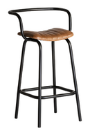 Brown Leather Seat Barstool | Vical Home Chadron | Oroatrade.com