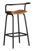 Brown Leather Seat Barstool | Vical Home Chadron | Oroatrade.com
