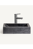 Black Stone Rectangular Bathroom Sink | Vical Home Haumea | Oroatrade.com