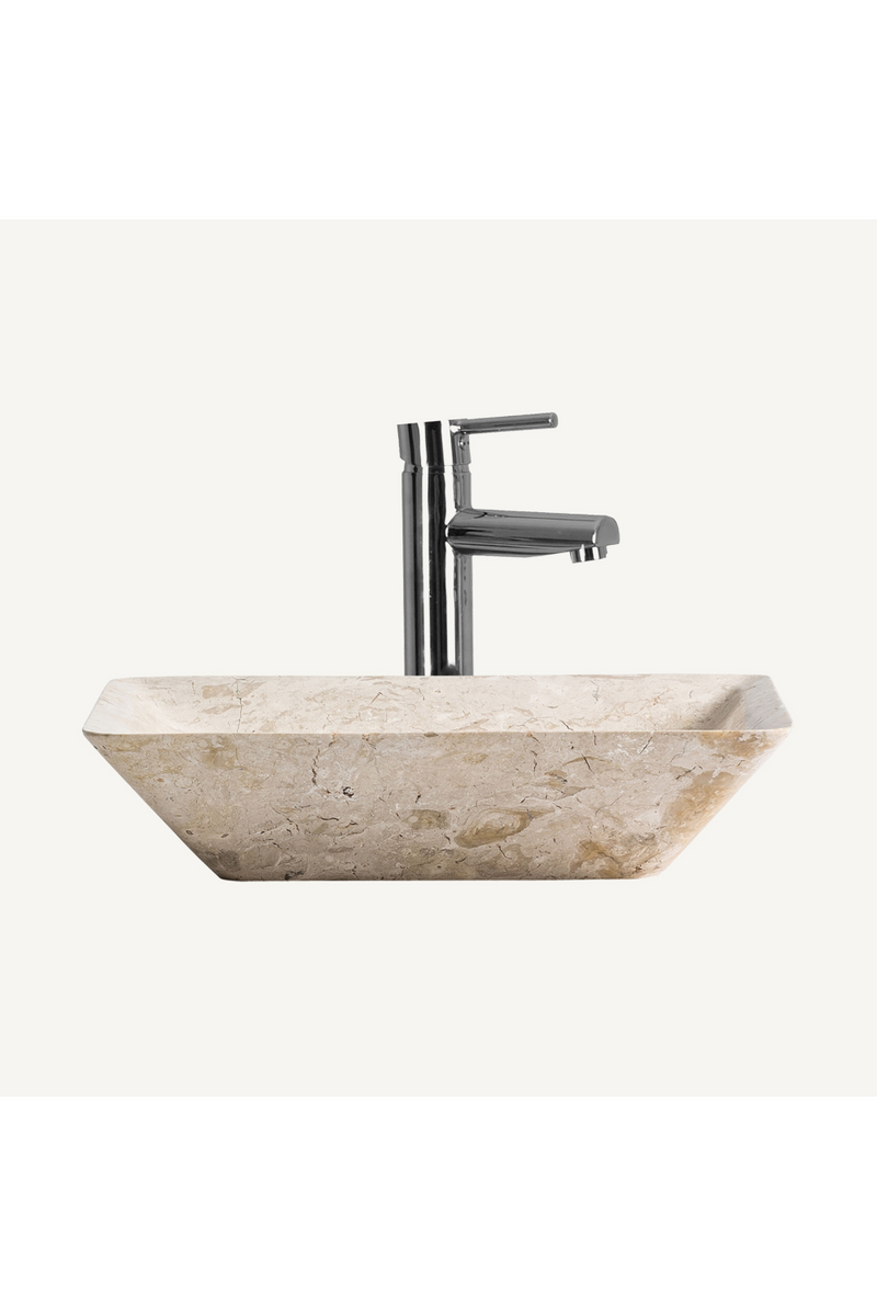 Beige Marble Tapered Bathroom Sink | Vical Home Ceres | Oroatrade.com