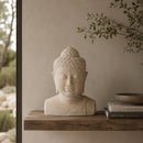 White Cement Oriental Bust | Vical Home Budha