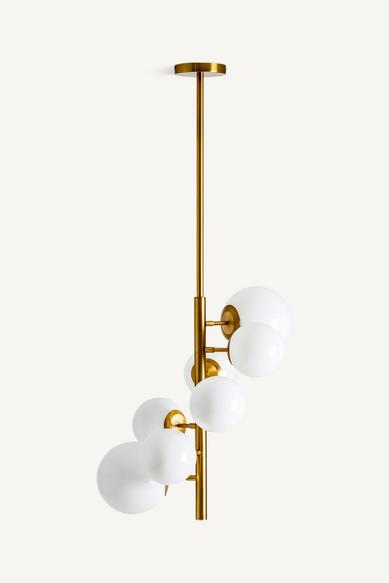 White Glass Orbs Hanging Lamp | Vical Home Ball | Oroatrade.com