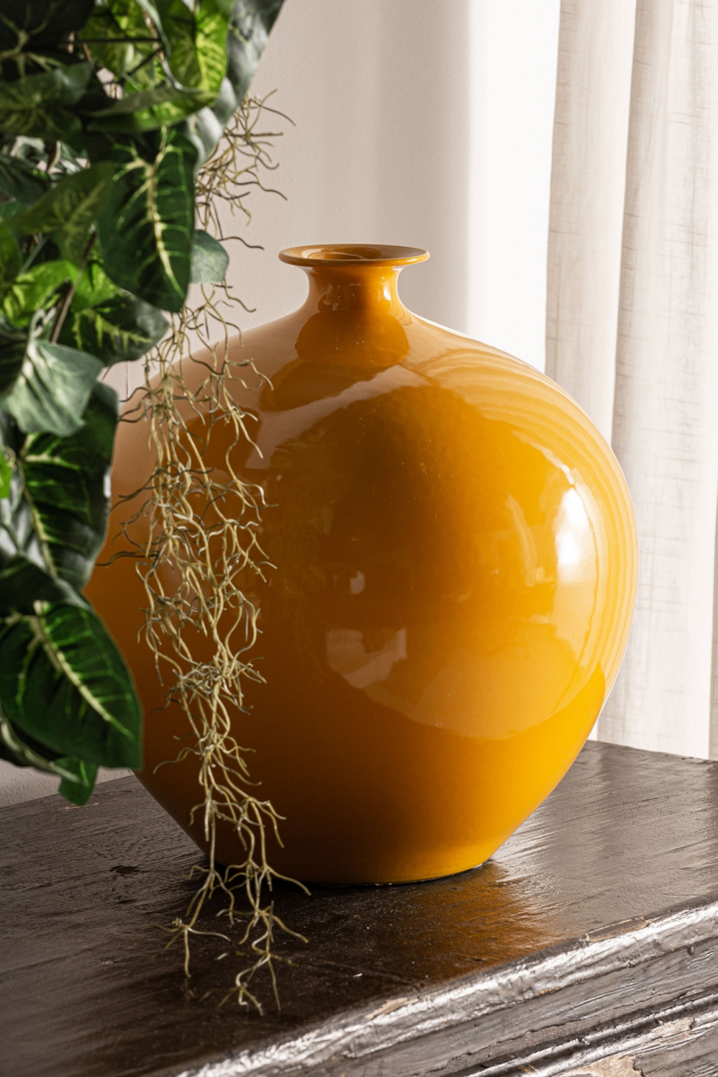 Yellow Ceramic Vase | Vical Home Mustard | Oroatrade.com