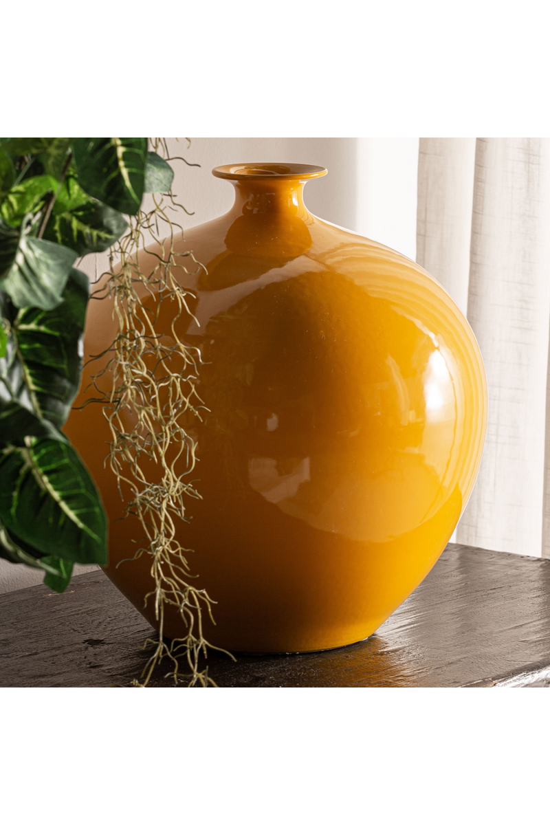 Yellow Ceramic Vase | Vical Home Mustard | Oroatrade.com