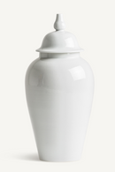White Ceramic Lidded Vase | Vical Home Elina | Oroatrade.com