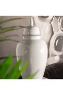 White Ceramic Lidded Vase | Vical Home Elina | Oroatrade.com