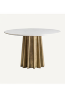 Gold Monopod Marble Dining Table | Vical Home Lezey | Oroatrade.com
