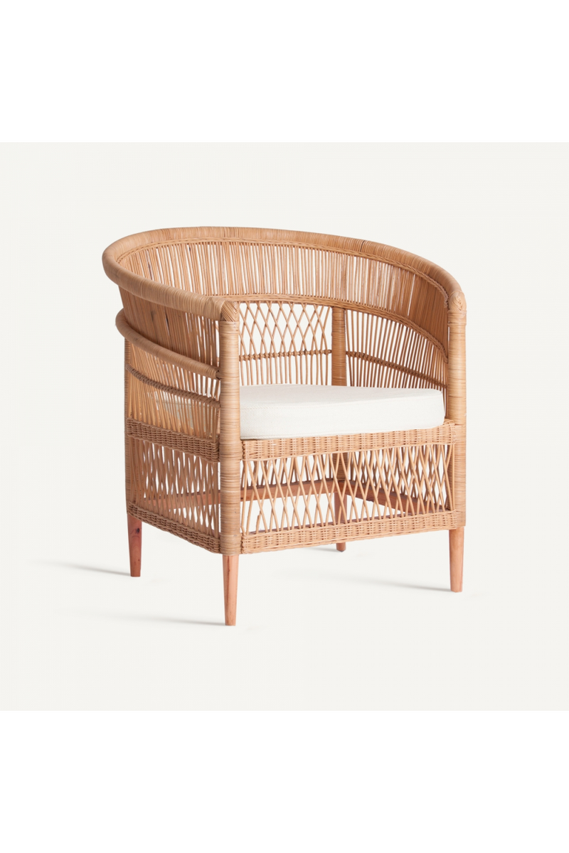 Rattan Padded Contemporary Armchair | Vical Home Elna | Oroatrade.com