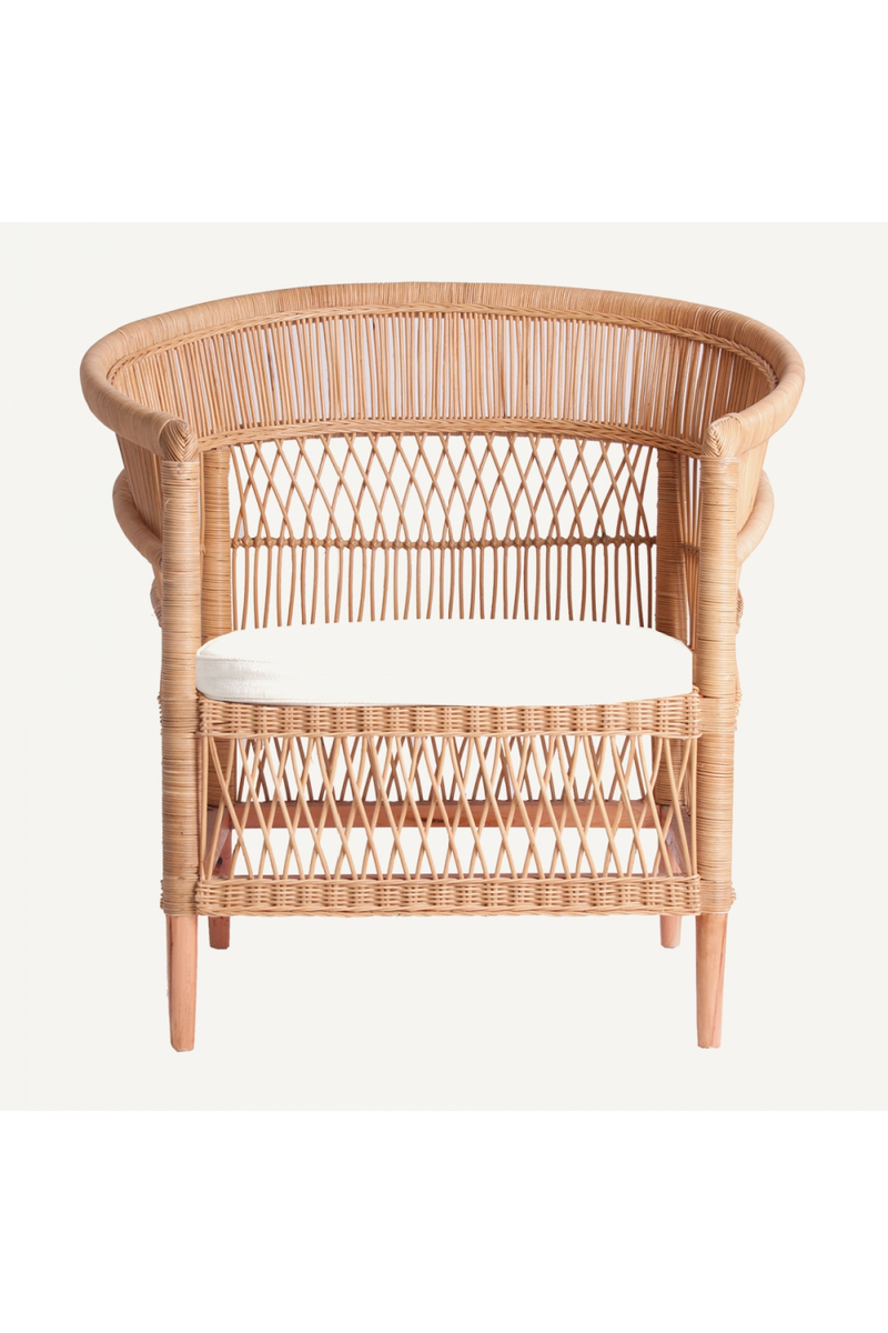 Rattan Padded Contemporary Armchair | Vical Home Elna | Oroatrade.com