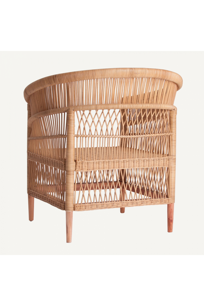 Rattan Padded Contemporary Armchair | Vical Home Elna | Oroatrade.com