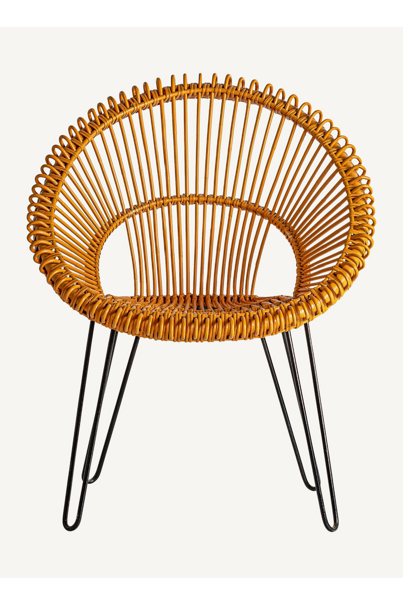 Yellow Rattan Round Armchair | Vical Home Alfta | Oroatrade.com