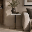 White Marble Square Side Table | Vical Home Dahn