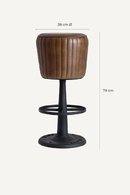 Brown Leather Counter Stool | Vical Home Seney | Oroatrade.com