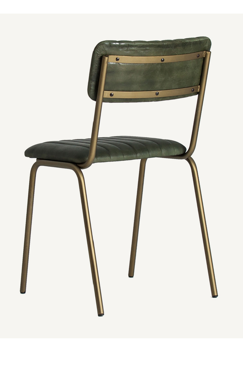 Green Leather Chanelled Accent Chair | Vical Home Chadron | Oroatrade.com