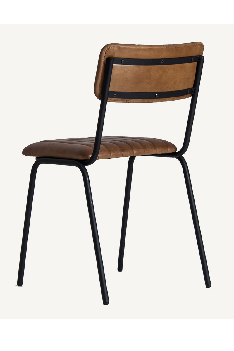 Brown Leather Padded Dining Chair | Vical Home Chadron | Oroatrade.com