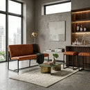 Brown Leather Bar Sofa | Vical Home Chadron