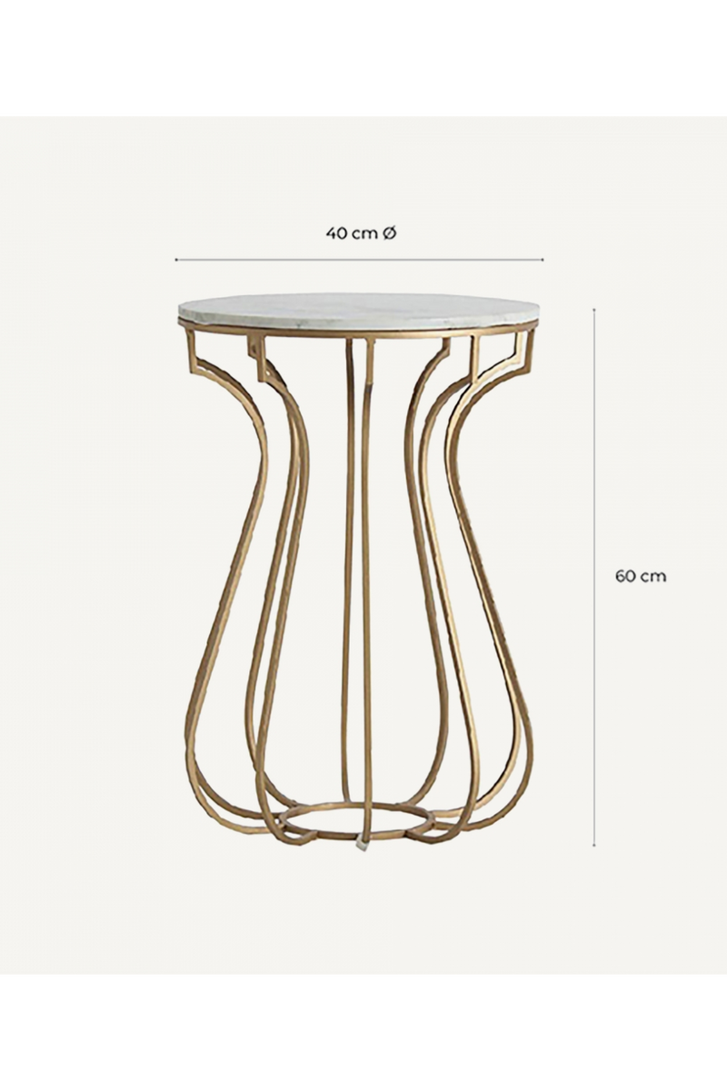 Gold Base Side Table | Vical Home Tweng | Oroatrade.com