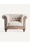 Beige Tufted Chesterfield Lounge Chair | Vical Home Gore | Oroatrade.com