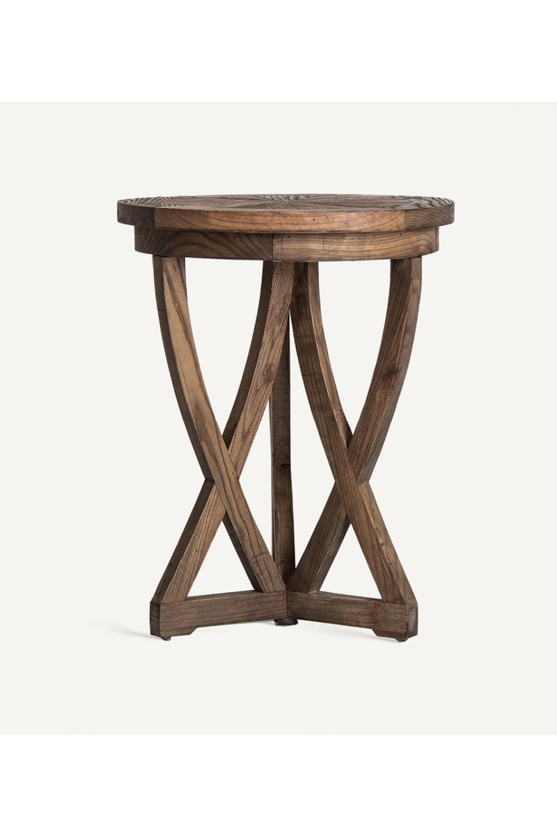 Crisscross Base Pine Side Table | Vical Home Chirlwe | Oroatrade.com