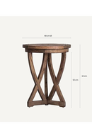 Crisscross Base Pine Side Table | Vical Home Chirlwe | Oroatrade.com