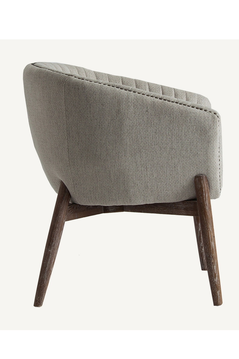 White Studded Barrel Armchair | Vical Home Neive | Oroatrade.com