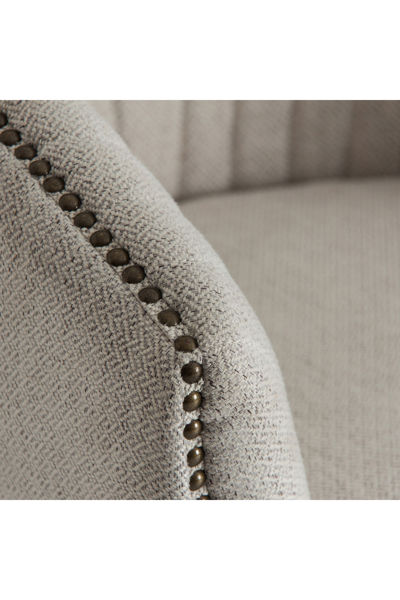 White Studded Barrel Armchair | Vical Home Neive | Oroatrade.com