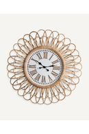 Rattan Floral Clock | Vical Home Ghiare | Oroatrade.com