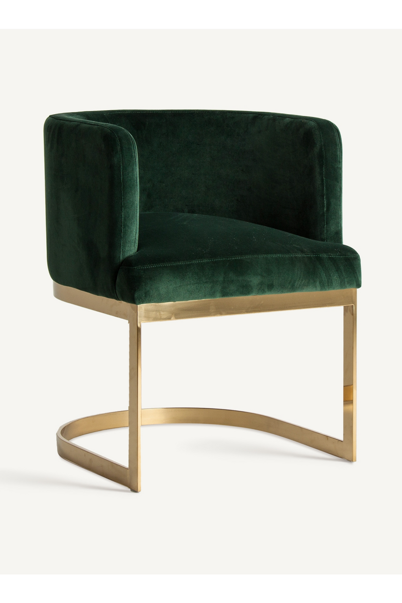 Green Velvet Cantilevered Accent Chair | Vical Home Betliar | Oroatrade.com