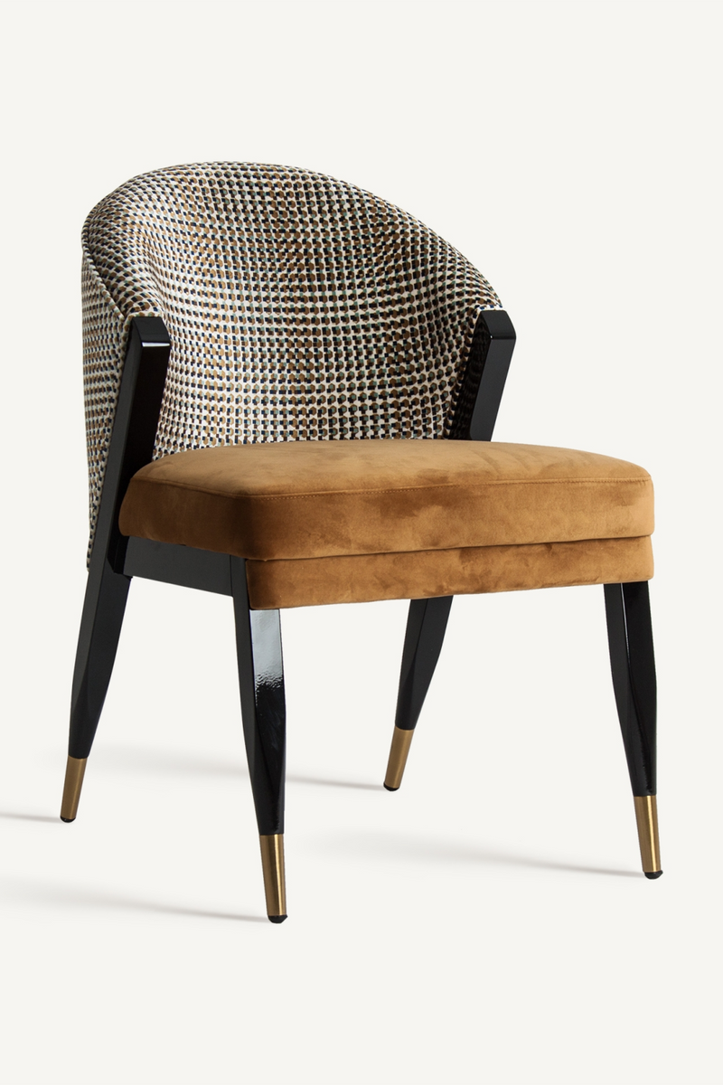 Ocher Velvet Seat Dining Chair | Vical Home Brillon | Oroatrade.com