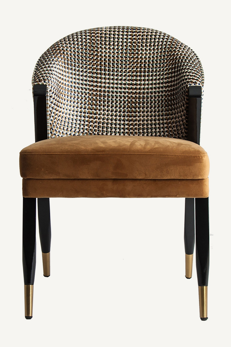 Ocher Velvet Seat Dining Chair | Vical Home Brillon | Oroatrade.com