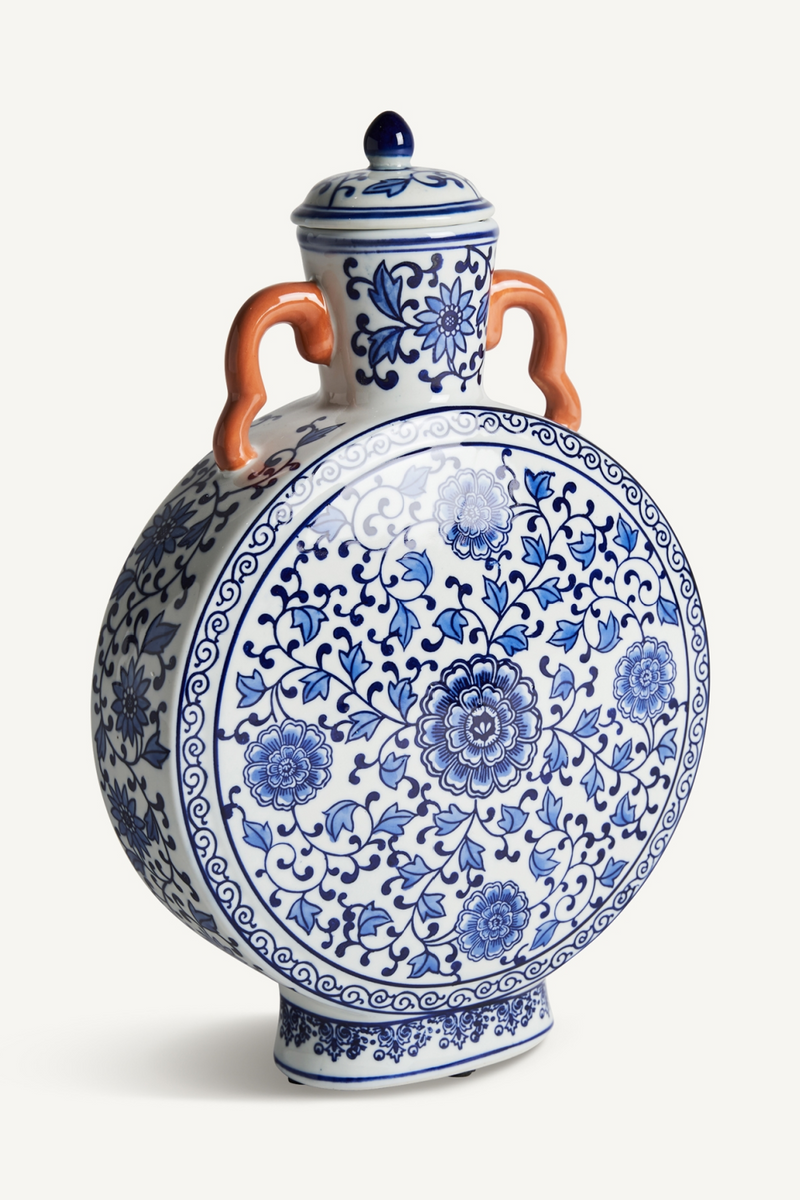 Blue Foliage Ceramic Vase | Vical Home Plitz | Oroatrade.com