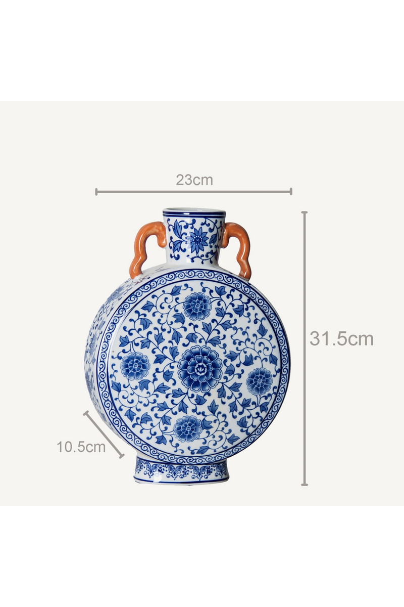 Blue Foliage Ceramic Vase | Vical Home Plitz | Oroatrade.com