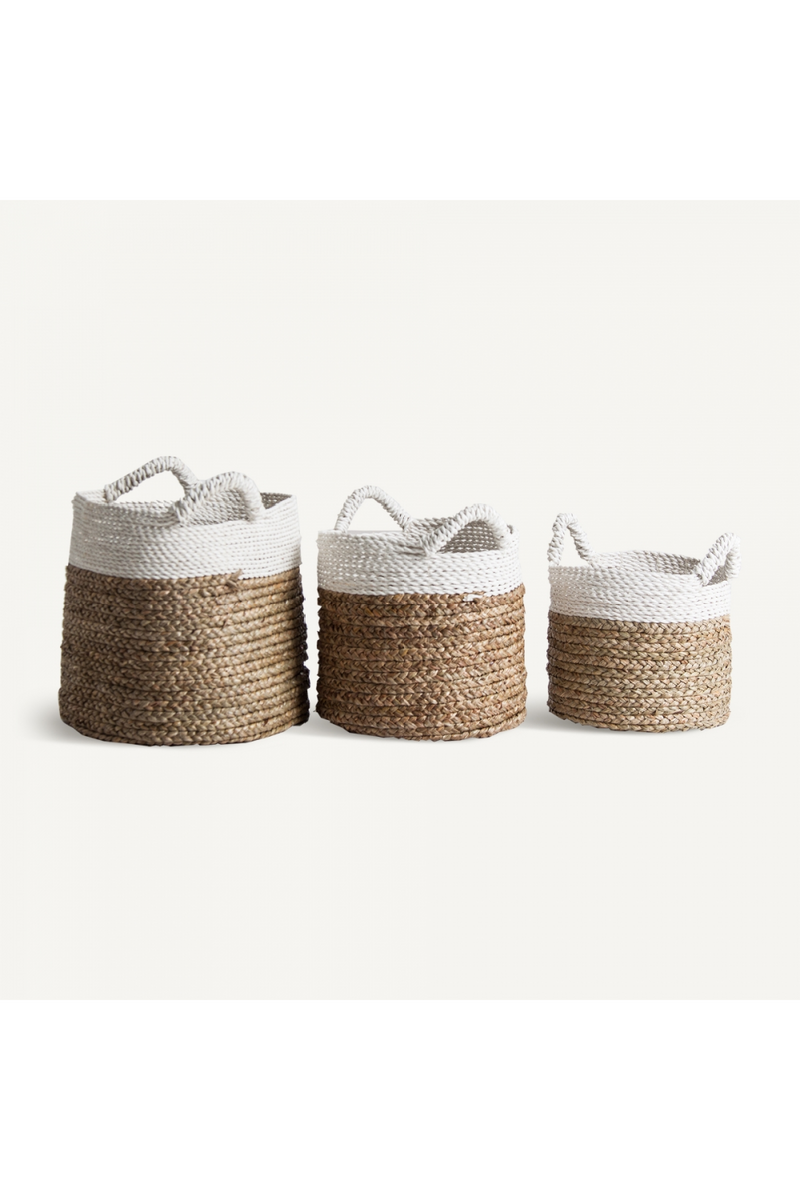 White Top Wicker Baskets (3) | Vical Home Kaole | Oroatrade.com