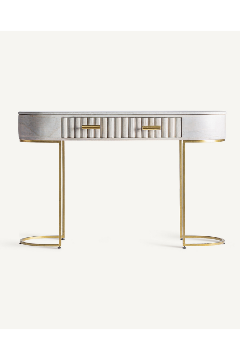 Cream 2-Drawer Console Table | Vical Home Glees | Oroatrade.com